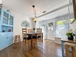 The dining room is spacious and bright